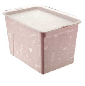 CAJA ORGANIZADORA 20L LOVE C/TAPA