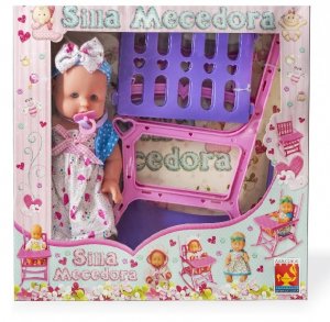 Silla Mecedora con Bebe 32 cm En Caja