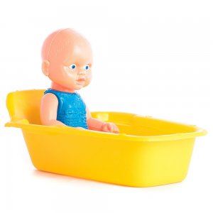 Bebé de plástico con bañadera bañadera 30 cm En Bolsa