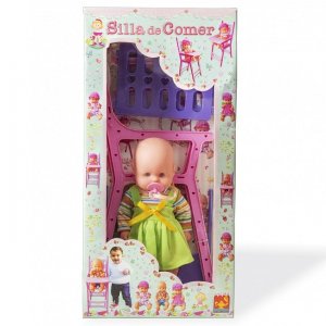Silla de comer con Bebe 32 cm En Caja