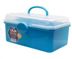 CAJA PLASTICA CON MANIJA 26X18.5X13.5