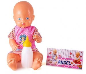 Bebé de plástico mediano c/ropa 38 cm En Bolsa