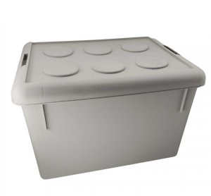 CAJA ORGANIZADORA 50L CON TAPA Y TRABA