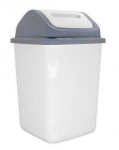 RECIPIENTE RESIDUO VAIVE CUADRADO 12L BL