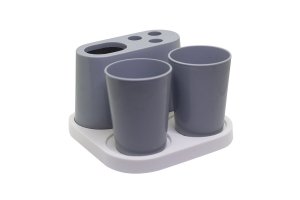 SET DE BANO PORTA CEPILLO+2 VASOS