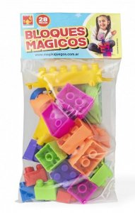 Bloques con ruedas x 28 piezas En Bolsa